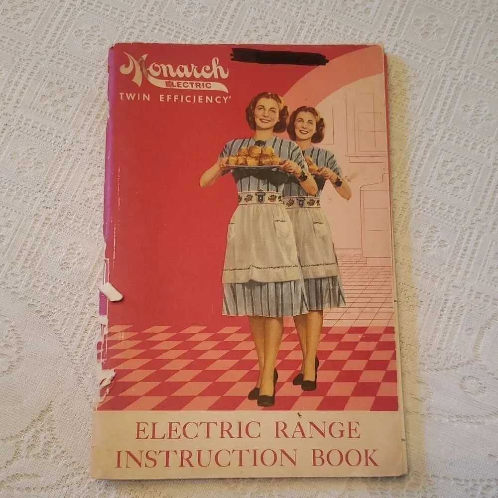 Vintage 1960s Monarch Electric Range Instruction Book w / Recipes